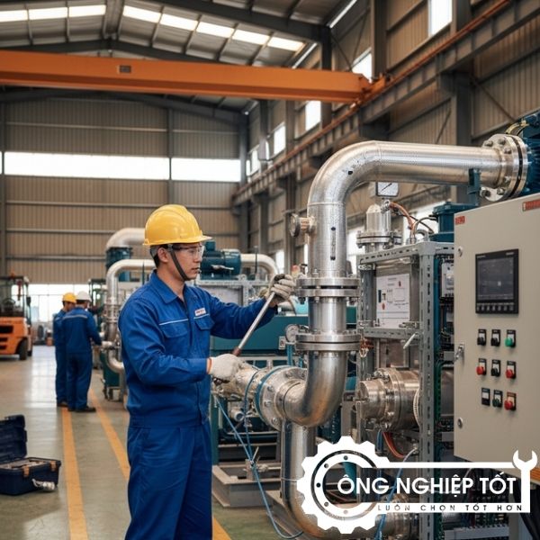 kỹ sư Cônng Nghiệp Tốt lắp đặt chiller giải nhiệt nước tại nhà máy